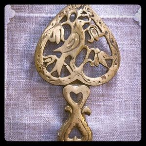 Brass bird trivet/decor